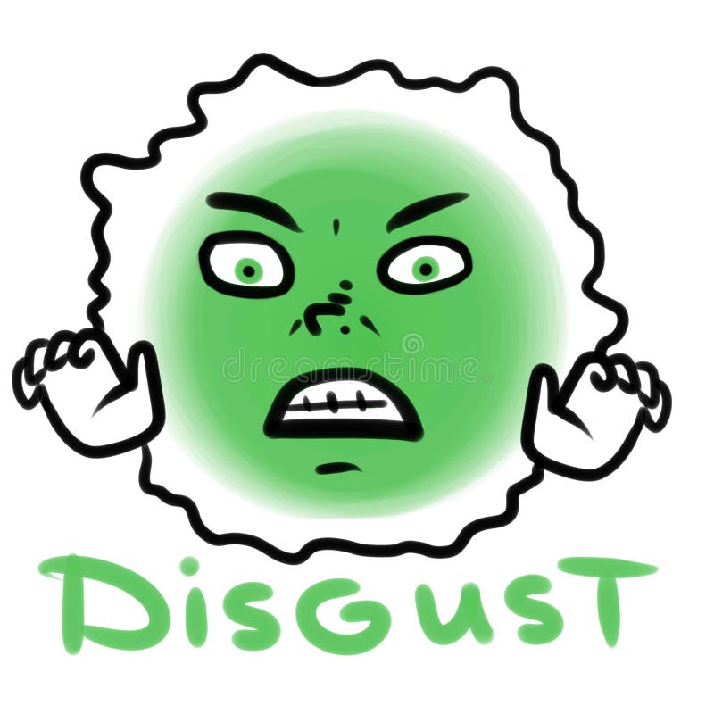 Disgust vector illustration.