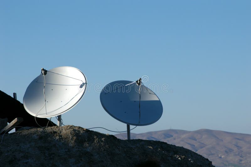 Dish Antennas in the Mountains Stock Image Image of radio, mountain