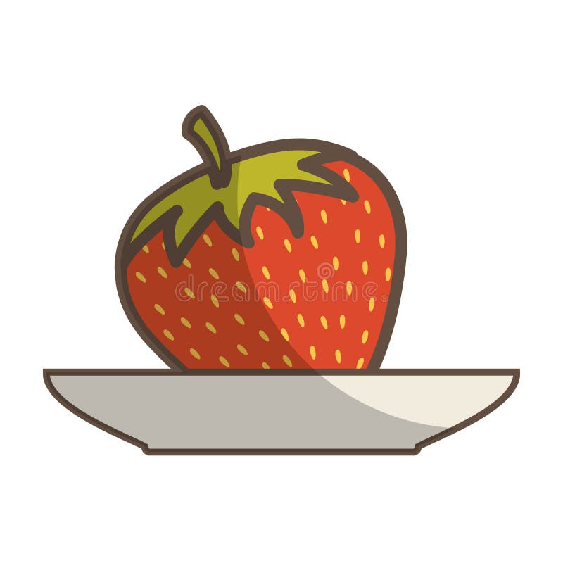 Dish with Fruit Drawing Icon Stock Illustration Illustration of draw