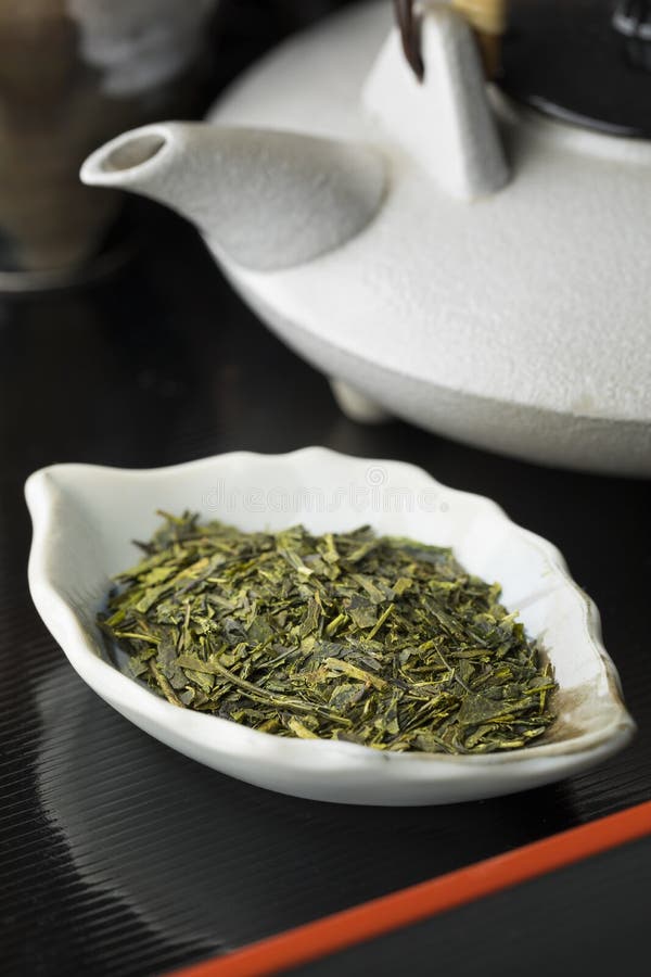 Dish with Japanese Green Tea Stock Image Image of japanese, drink