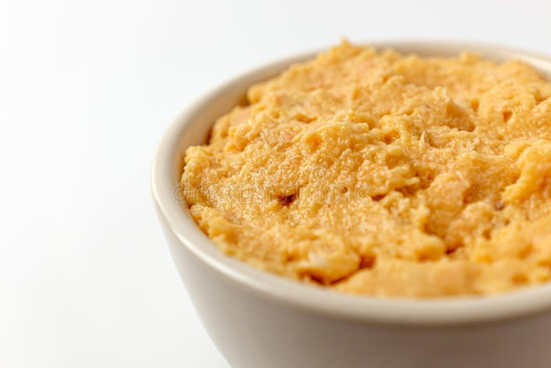 Salmon Spread on White Background Stock Photo Image of sauce