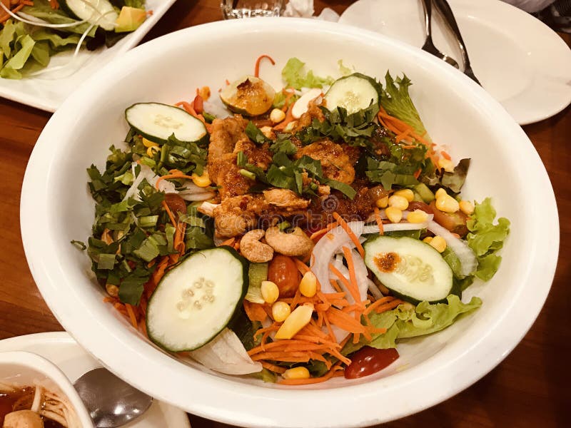 Spicy Tom Yum Salad in Thailand. Stock Image Image of interesting