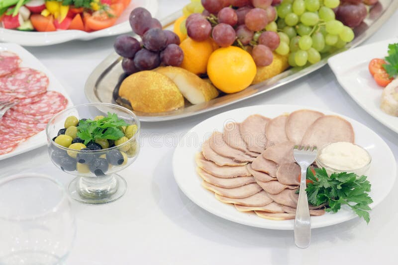 Dishes and food royalty free stock photo