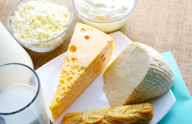 Fresh Dairy Products for Gourmets Stock Image Image of assortment