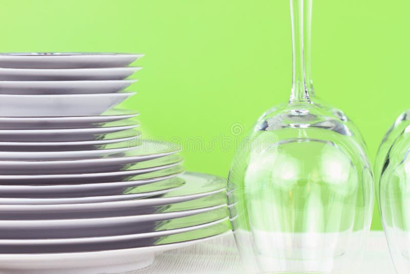 Dishes and Glasses stock image. Image of dish, kitchen 13502255