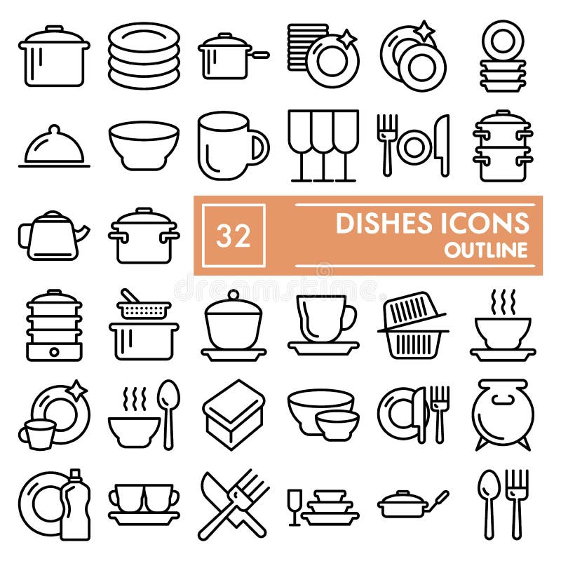 Kitchen symbols stock vector. Illustration of drink, icons - 8726397