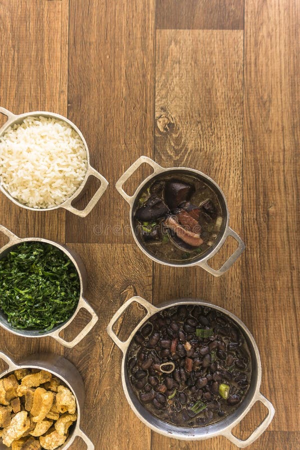 Dishes that are part of the traditional feijoada, typical Brazilian food stock photography Dishes that are part of the traditional feijoada, typical Brazilian food stock photography