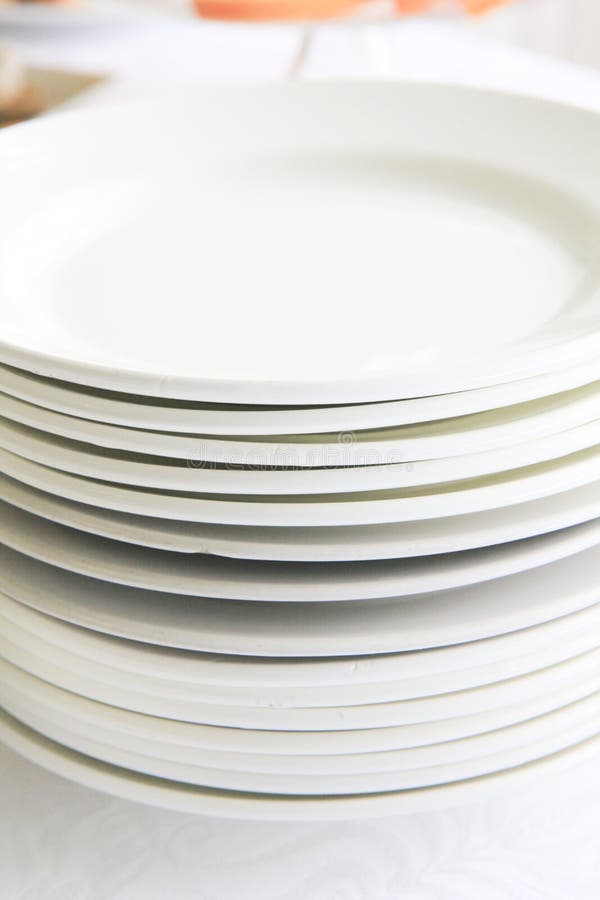 Dishes stacked stock photo. Image of restaurant, pile 41776720