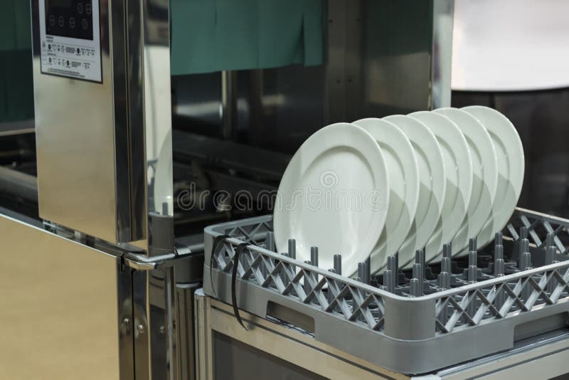 dishwasher with clean dishes stock photos dishwasher with clean dishes stock photos