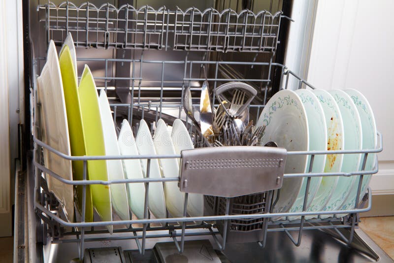 Dishwasher after Cleaning Process Stock Photo Image of house