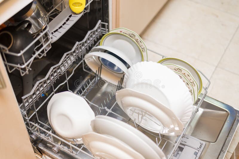 Dishwasher full of dishes stock photo. Image of clean 63839116