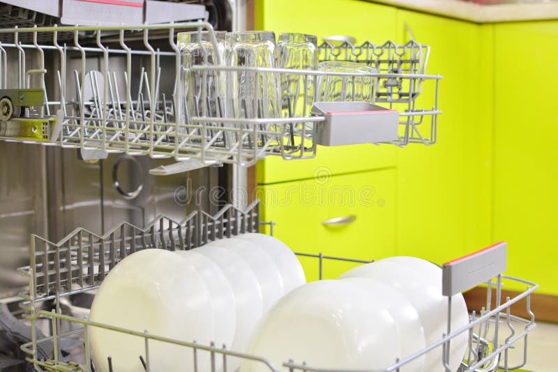 Dishwasher Machine in Housework, Loading. Stock Image Image of