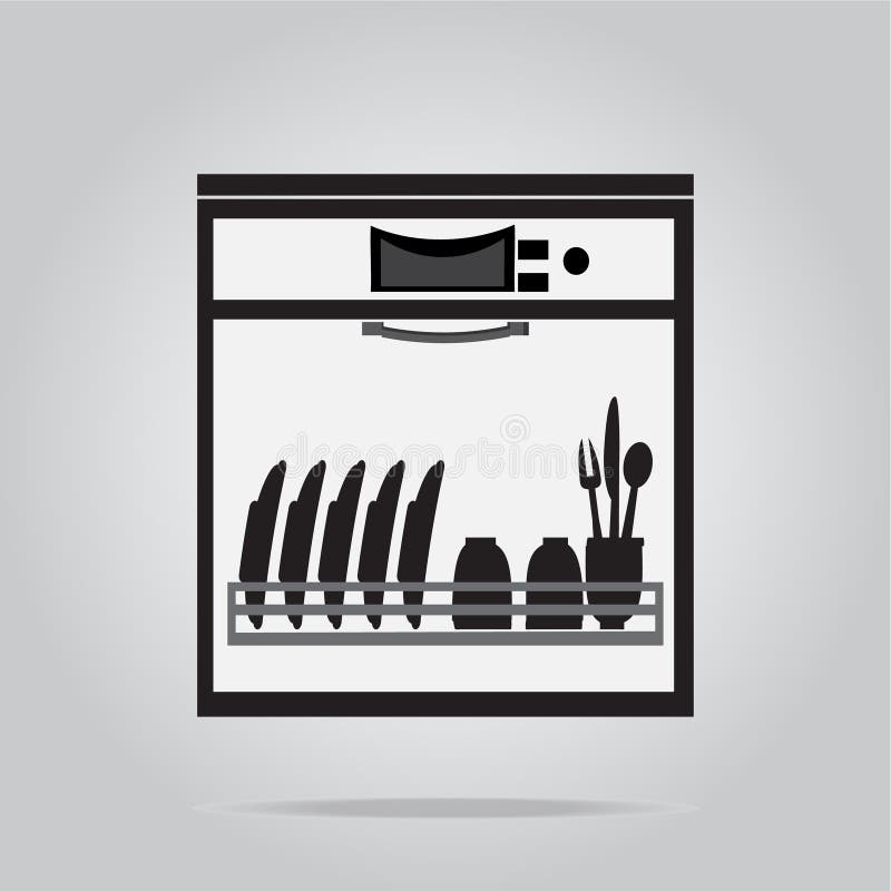 Dishwasher Symbol, Icon Illustration Stock Vector Illustration of