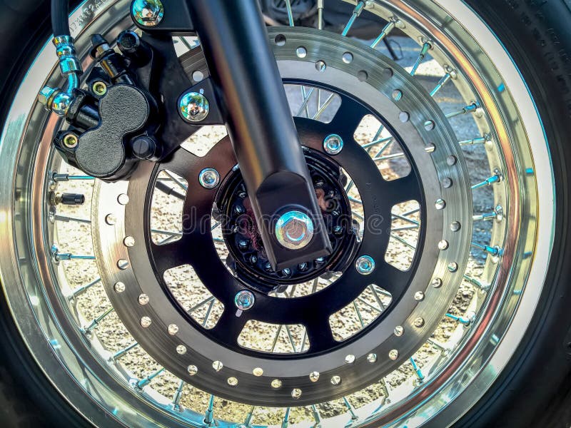 Disk brake of Motorcycle stock photo. Image of race 147480486