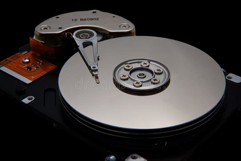 Disk Drive on Black Background