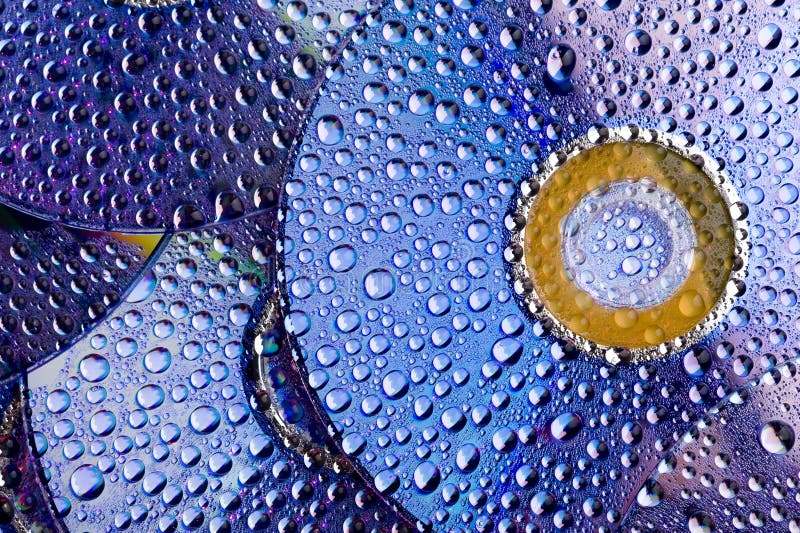 Disk and water drops