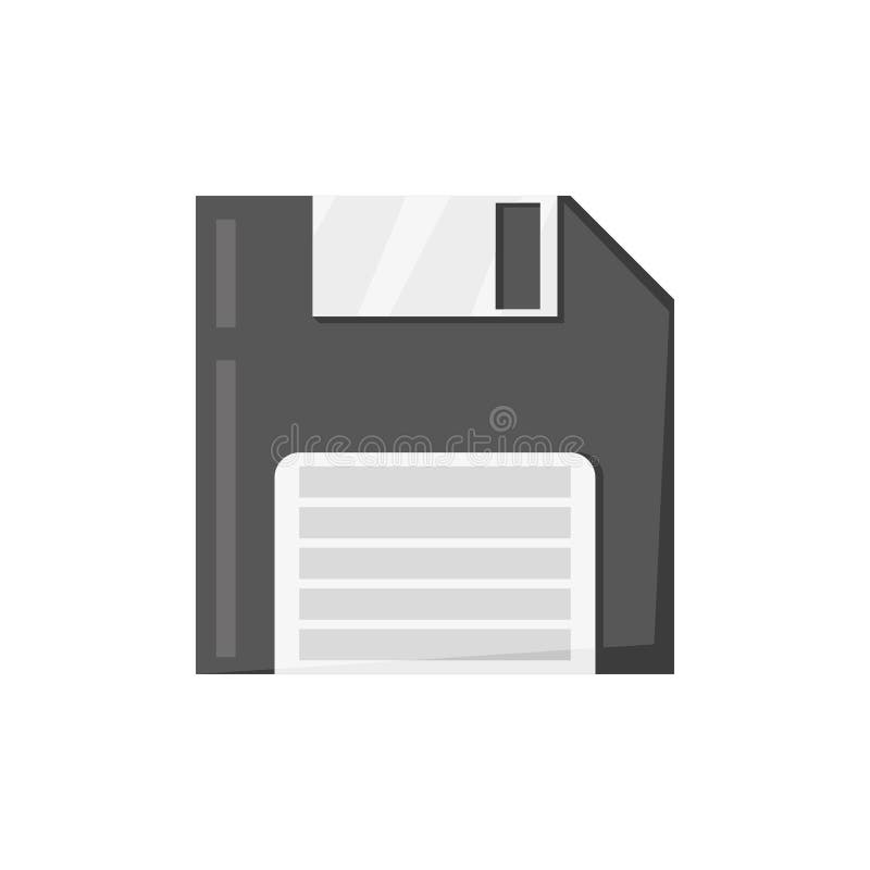 Diskette, Flexible Disk in Flat Style Stock Vector