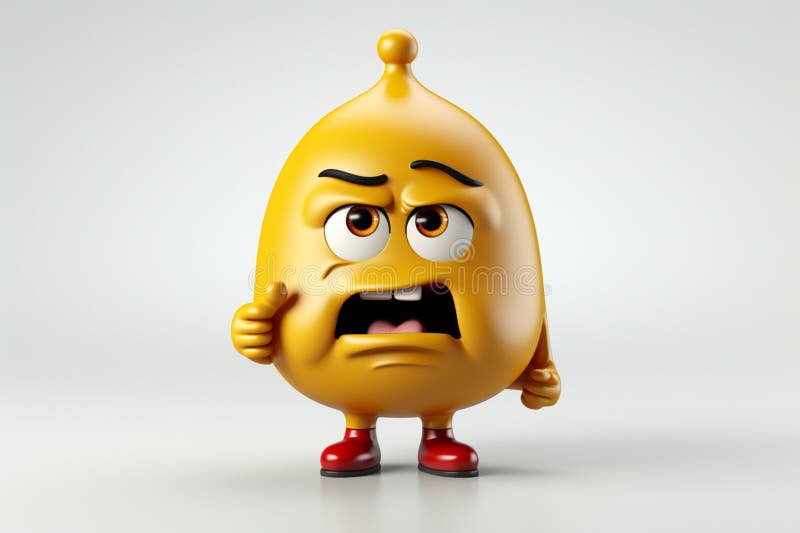 Clipart Cartoon of a Contempt Emoji Emoticon Face (Download Now) 