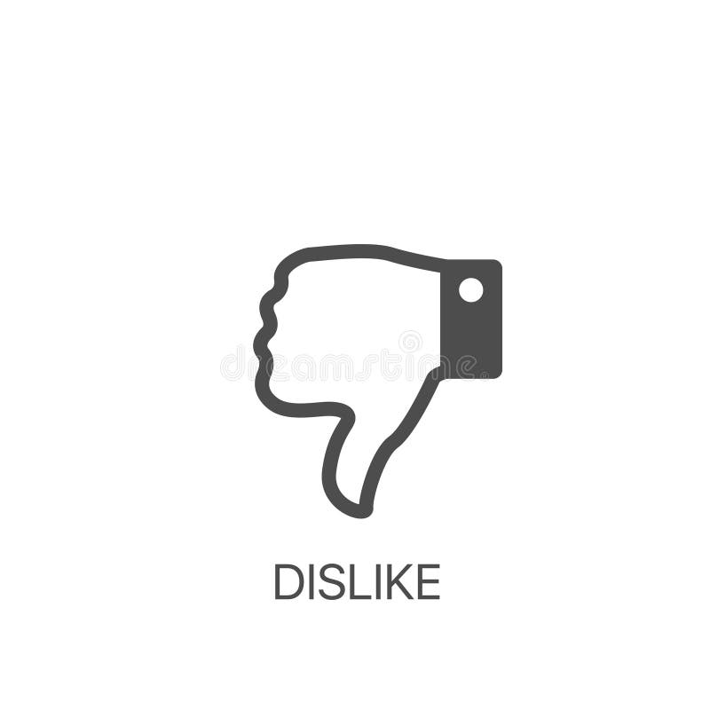 Dislike vector icon. Line art style graphic design element