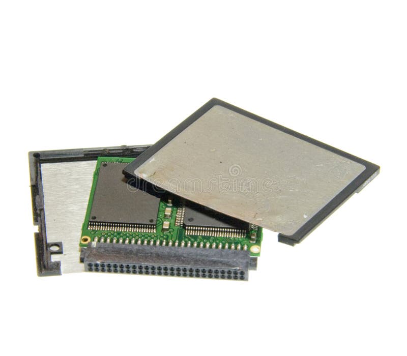 Dismantled compact flash card
