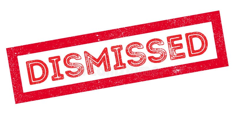 DISMISSED red stamp text Stock Vector