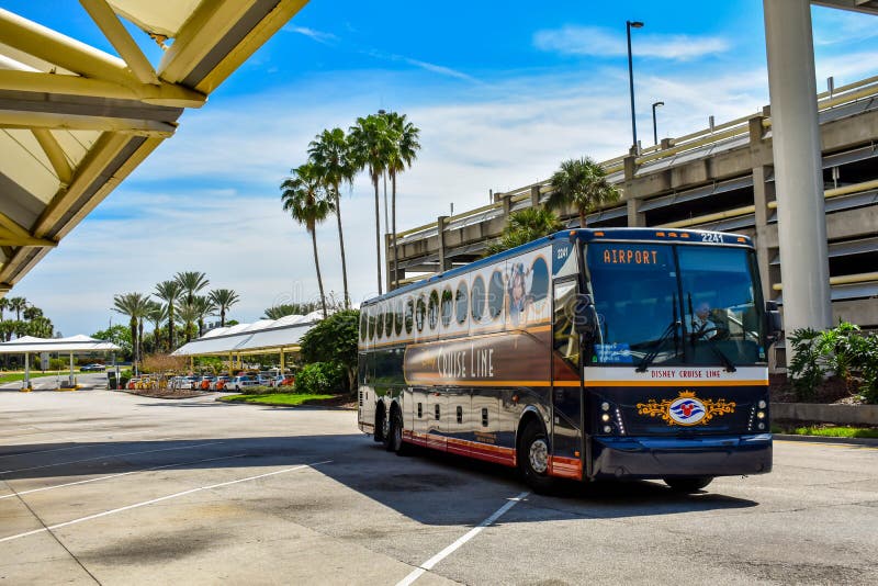 Disney Cruise Line Bus arriving at Orlando International Airport  1