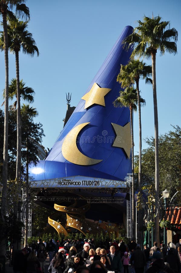 Sorcerer's Hat at Disney's Hollywood Studios, Walt Disney World, Florida, USA. Sorcerer's Hat at Disney's Hollywood Studios, Walt Disney World, Florida, USA