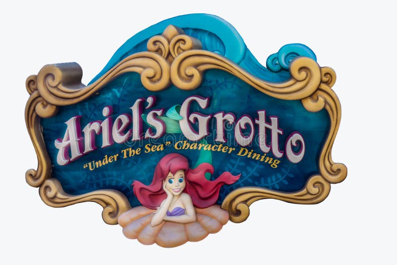 California Adventure Disney park restaurant Ariel`s Grotto. Ariel is a fictional character and the title character of Walt Disney Pictures` 28th animated film The Little Mermaid from 1989. California Adventure Disney park restaurant Ariel`s Grotto. Ariel is a fictional character and the title character of Walt Disney Pictures` 28th animated film The Little Mermaid from 1989.