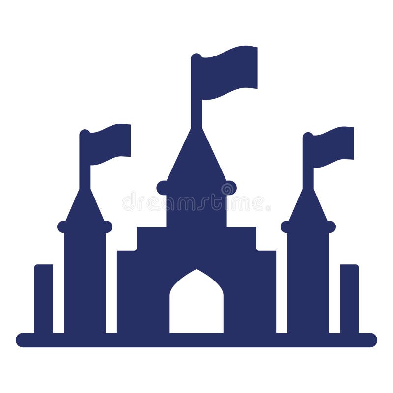 Disney Park, Disney Playland Isolated Vector Icon, leicht zu modifizieren oder zu bearbeiten lizenzfreie abbildung