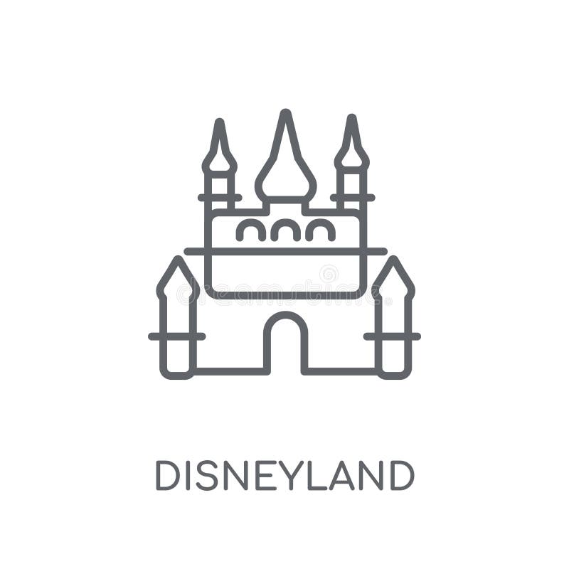 Disneyland Linear Icon Modern Outline Disneyland Logo Concept O Editorial Photo Illustration Of White City