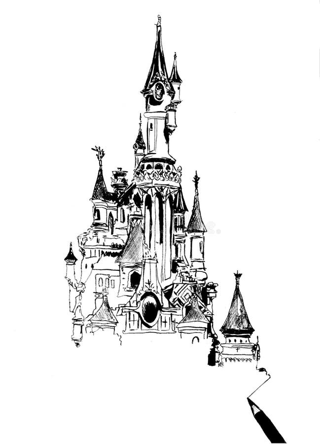 Disneyland Paris Castle Icon Vector Isolated on White Background, Disneyland  Paris Castle Sign , Line or Linear Sign, Element Editorial Image -  Illustration of disneyland, paris: 134642810