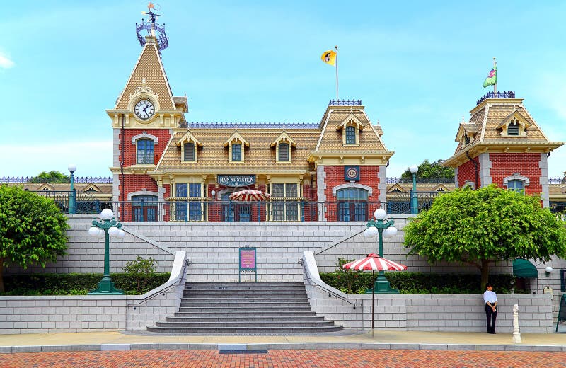 Disneyland Railroad Main Street Station Editorial Stock Image - Image