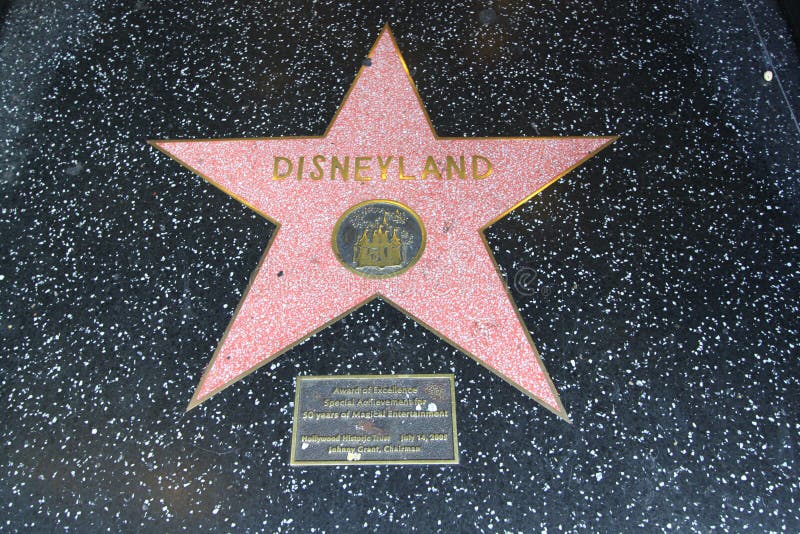 Disneyland tecken på Walk av berömmelse arkivbild Disneyland tecken på Walk av berömmelse arkivbild
