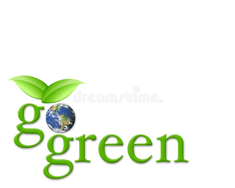 Go green design concept, save earth. Go green design concept, save earth