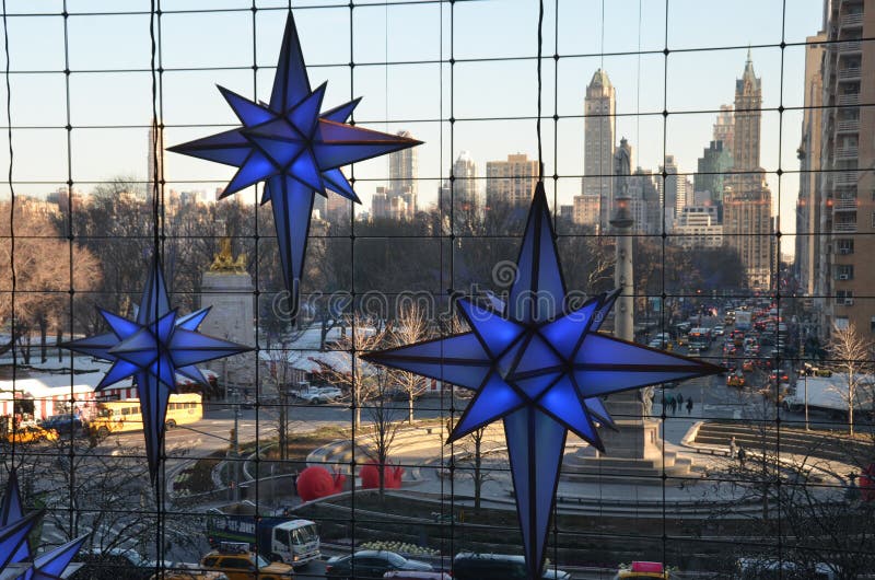 Display of Christmas decorations at Time Warner Center Shops at Columbus Circle on December 17, 2013 in New York City. stock image Display of Christmas decorations at Time Warner Center Shops at Columbus Circle on December 17, 2013 in New York City. stock image