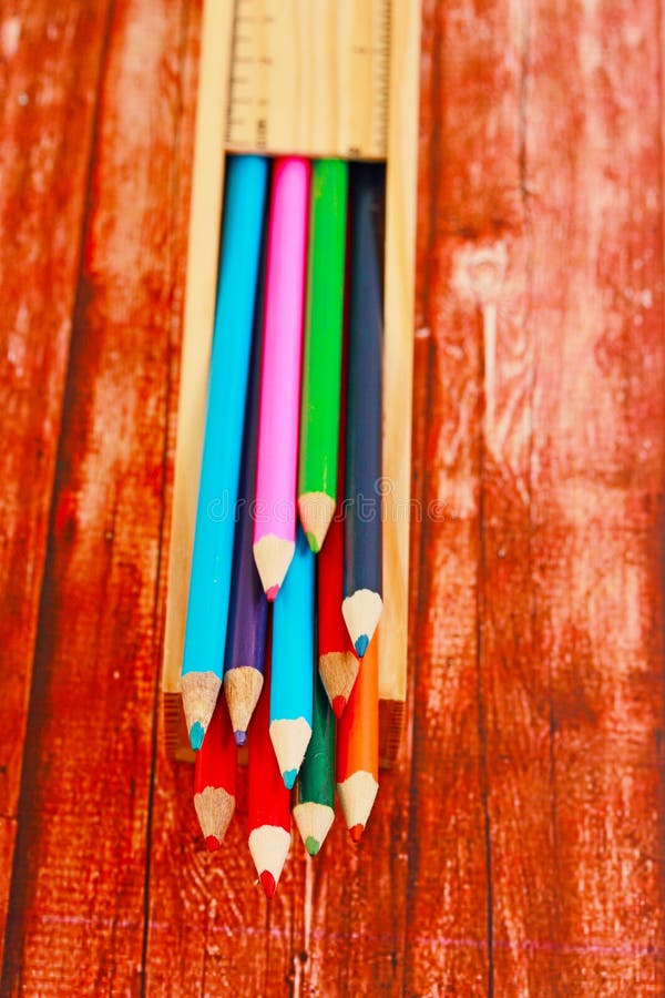Display of colored pencils stock photo. Image of draw 50406178
