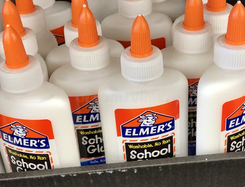 Display of Elmer s glue editorial photo. Image of retail - 160323651