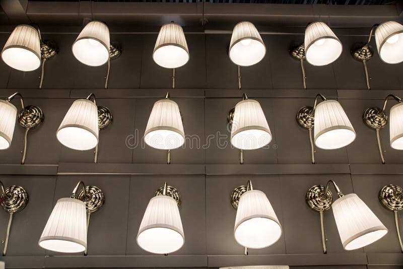 Display of Lamps and Shades Stock Photo Image of retail, lamps 82481930