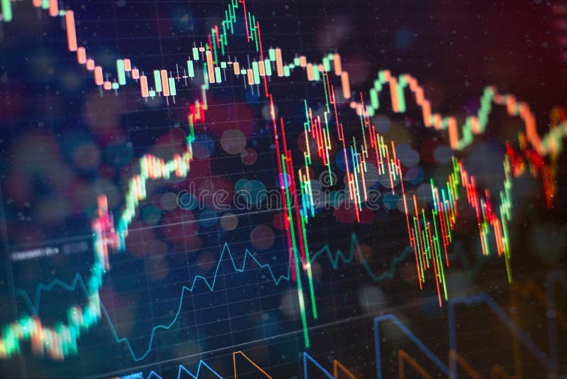 Display of Quotes Pricing Graph Visualization. Stock Market Graph and