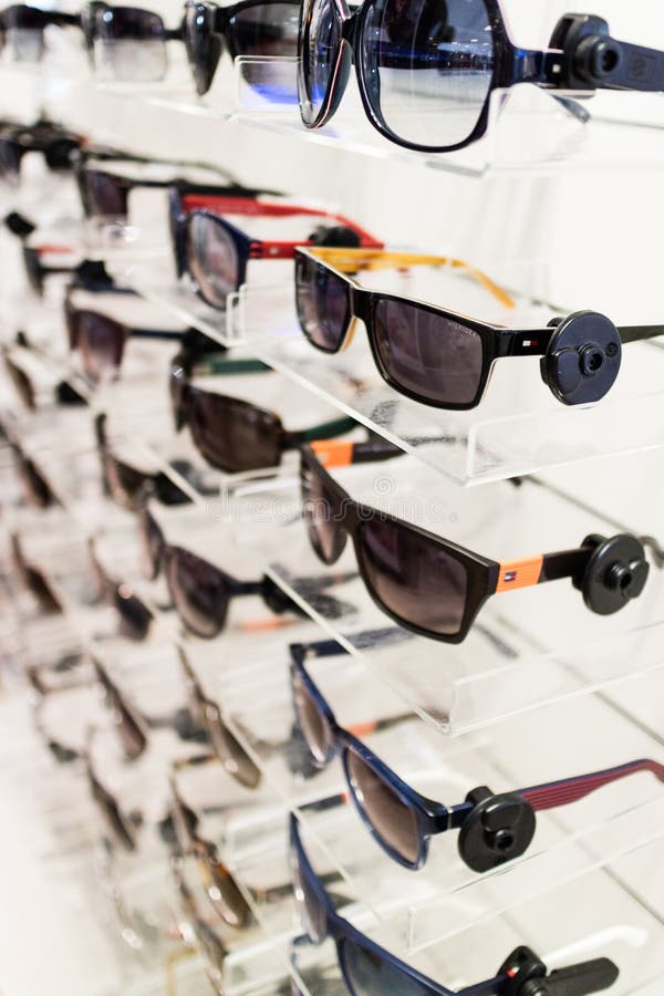 Display of Various Sunglasses Stock Image Image of modern
