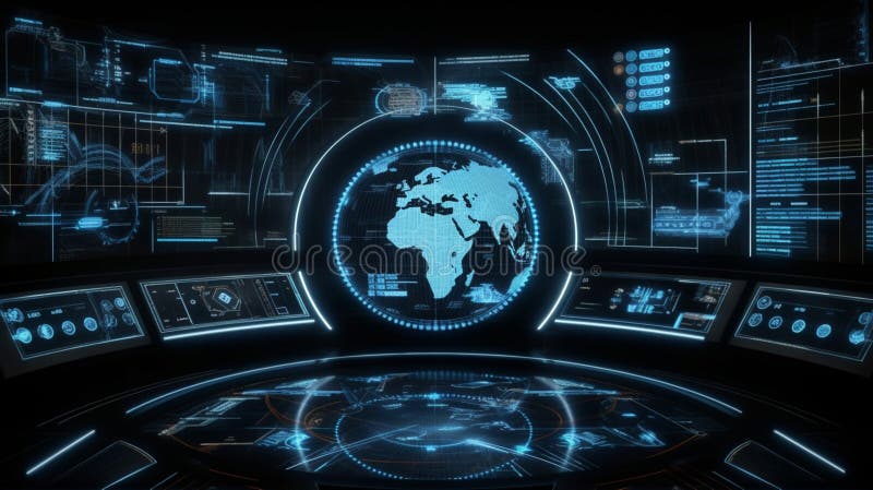 Displaying internet information technology concept through graphic interface screen Generative AI. Angularjs illustrations