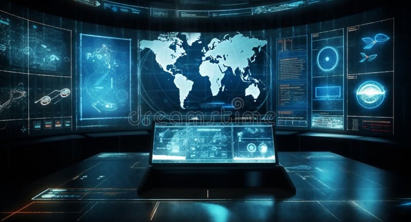 Displaying internet information technology concept through graphic interface screen Generative AI. Angularjs illustrations