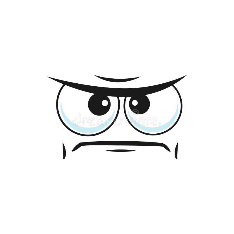 Displeased Cartoon Face, Vector Emoji, Expression Stock Vector ...