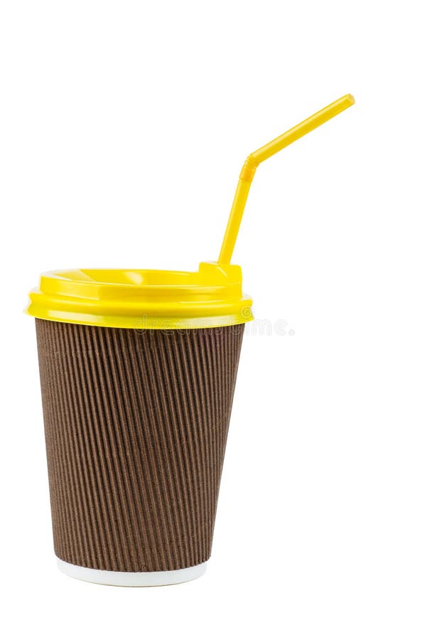 Disposable cup with straw stock photo. Image of nobody 18292936