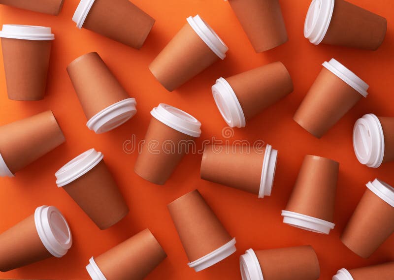 Disposable coffee cups stock image. Image of copy, organized 139373573