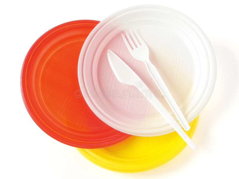 Disposable dishware stock image. Image of simplicity 11406315