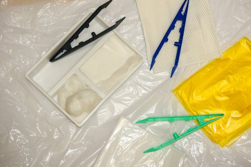 Disposable dressing set stock image. Image of absorbent 87513339
