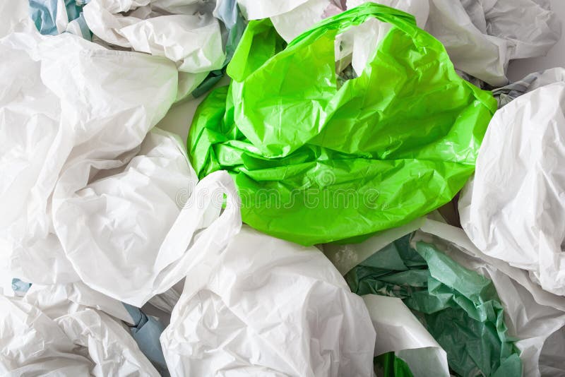 Disposable Plastic Bag, Waste, Recycling, Environmental Issues Stock