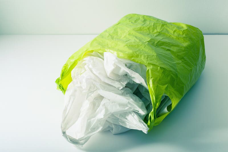 Disposable Plastic Bag, Waste, Recycling, Environmental Issues Stock