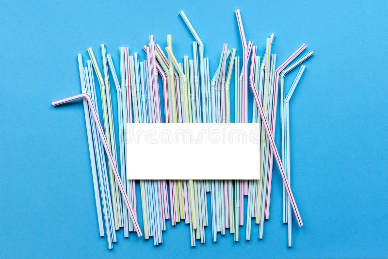 Disposable Plastic Straws are Harmful To the Environment Stock Image